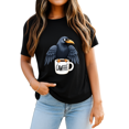 thumbnail image 2 of Crow Coffee Black Short Sleeve T-Shirt for Men and Women, 2 of 4
