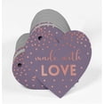thumbnail image 3 of Inkdotpot 100 Pack Made With Love Wedding Favor Paper Tag Craft Real Rose Gold Foil Hang Tag, 3 of 6