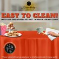 thumbnail image 3 of Orange 12 Pack Premium Disposable Plastic Tablecloth 84" Inch Round Table Cover By Grandipity, 3 of 4