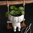 thumbnail image 5 of Halloween Resin Pumpkin Planter, Spooky Hanging Flower Pot for Indoor Outdoor Home Decor, 5 of 7