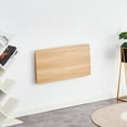 thumbnail image 3 of Folding Table Wall Mounted Folding Table for Small Spaces,Fold Down Desk,Workbench for Home Office,Laundry,Wood, 3 of 7
