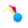 thumbnail image 3 of Cat Ball Toys with Feathers, Interactive Indoor Kitten-Toy Balls for Exercise, Sound Pounce Entertainment, Self Play Cat Toys for Boredom, Random Color 1Pcs A, 3 of 5