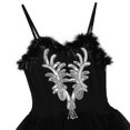 thumbnail image 5 of DPOIS Women's Shiny Sequins Swan Lake Ballet Dance Mesh Tutu Leotard Dress Black M, 5 of 7