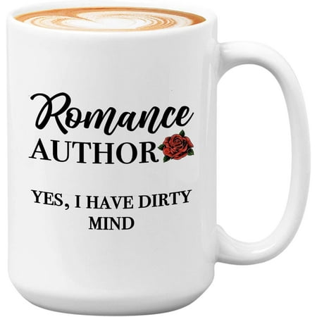 

writer Mug White 15oz - romance author - Appreciation Journalist Novelist Author Typewriter Inspiring Books Reader