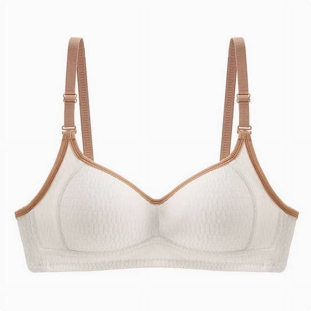DPTALR Women's Underwear High School Student Thin Collection Without Steel Ring Bra Sagging Bra