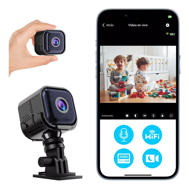 Mini Cámara Espía Wifi 1080p Hd Batería Recargable 8 Horas