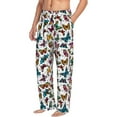 thumbnail image 2 of Uemuo Colorful Flying Butterflies Pattern Men's Wide Leg Palazzo Lounge Pants with Pockets Light Weight Loose Comfy Casual Pajama Pants-Large, 2 of 9