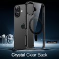thumbnail image 3 of JETech Magnetic Case for iPhone 16 6.1-Inch Compatible with MagSafe, Shockproof Phone Bumper Cover, Anti-Scratch Clear Back (Black), 3 of 6