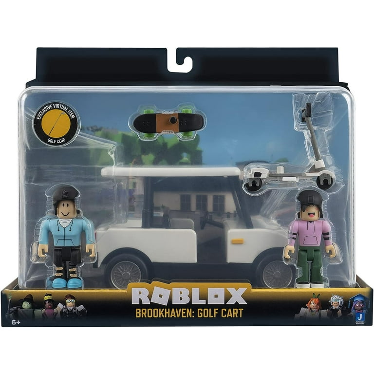 Roblox Brookhaven Golf Cart toy set. Skateboard,scooter,figures