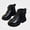 Black, variant on Viluyesy Girls Combat Ankle Boots, Faux Leather, Lace Up Front, Side Zipper, Decorative Bow Accent, Rugged Lug Sole Brown Size 12.5 Little Kids