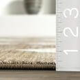 thumbnail image 2 of nuLOOM Meline Checkered Fringe Area Rug, 2' 6" x 13', Runner, Meline Beige, 2 of 7
