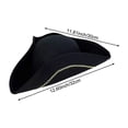 thumbnail image 2 of Jiibva Pirate Hat for Adult, Colonial Style Tricorn Hat, Pirate Cap Fancy Dress Medieval Accessory Captain Props for Pirate Theme Party Halloween Paryt, 2 of 7