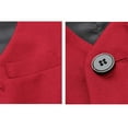 thumbnail image 5 of Boy's Button Formal Vest Solid Sleeveless Tuxedo Dress Waistcoat Wedding Part𝘆 Gentleman Christenings Formal Suits, 5 of 6