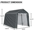 thumbnail image 3 of Aoodor 6ft x 8ft Heavy Duty Storage Shelter Black Carports, 3 of 8