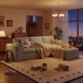 thumbnail image 4 of DILORA 108'' Boneless Cloud couches for Livingroom,Sectional L-Shape Couch With Ottoman,3 Seater Convertible Modular Soft sofa,Camel, 4 of 8