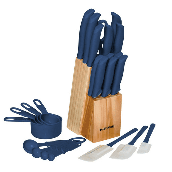 Farberware Soft Grip Cutlery 25-Piece Set - Blue