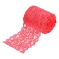 thumbnail image 1 of Uxcell Lace Ribbon Floral Pattern Lace Trim Ribbon for Sewing Making DIY Crafts Gift Wrapping Bouquets Light Red, 1 of 6