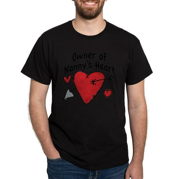 CafePress - OWNER OF NANNY's HEART Dark T Shirt - Men's Classic Graphic Cotton T-Shirt