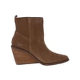 thumbnail image 2 of Dr. Scholl's Womens Mania Leather Almond Toe Booties Tan 11 Medium (B,M), 2 of 3