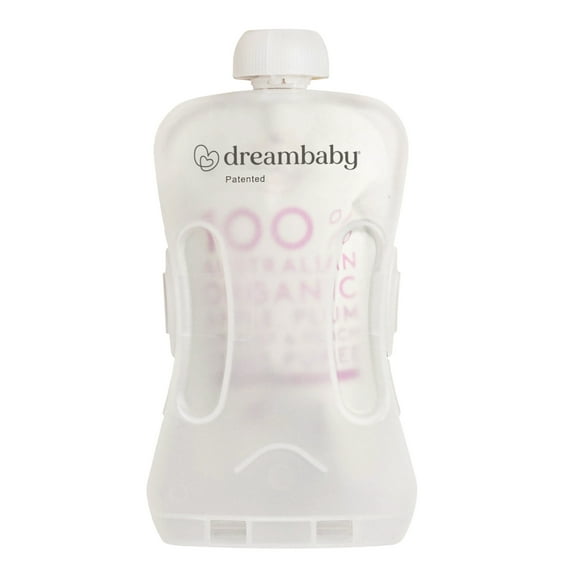 Dreambaby Pouch Pal Self-Feeding Baby Food Pouch Holder - No Squeeze, No Spill, No Mess Reusable Container for Baby Led Weaning