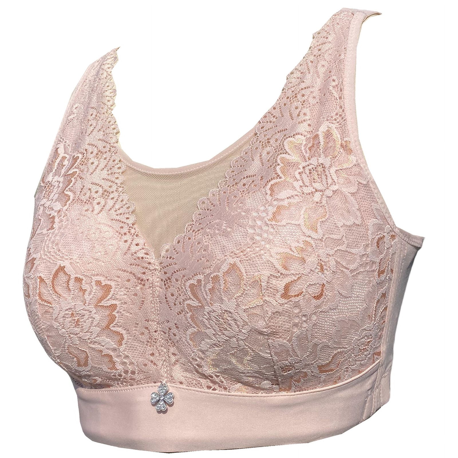 BIMEI Women Mastectomy Bra Breast Prosthesis with Pockets Wirefree Comfort Everyday Bra 2425,Pink,36B/C/D/E