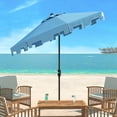 thumbnail image 3 of Safavieh Zimmerman 9' Market Crank UV Resistant Patio Umbrella, Blue, 3 of 7