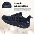 thumbnail image 4 of JOYFON Arch Support Womens Walking Shoes Orthotic Athletic Sneakers for Plantar Fasciitis Foot Pain Relief Tennis Shoes SolidBlack Size 9.5, 4 of 7
