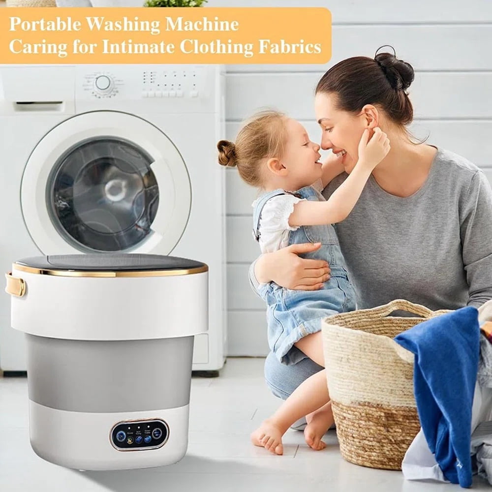 13L Portable Folding Mini Washing Machine with Spin-Dry, Compact for Small Spaces, Dorms & Travel