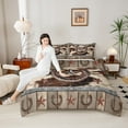 thumbnail image 4 of Manfei Rustic Western Bedding Sets with Comforter, Texas Stars Comforter Sets, Farmhouse Cow Print Reversible Down Comforter, Ultra Soft Bedroom Decorative, 2pcs, 4 of 8