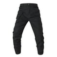 thumbnail image 2 of Lorytime Men's Cargo Sweatpants with Multi Pockets Straight Leg Pants Button Zipper Long Sports Trousers Outwear, 2 of 6
