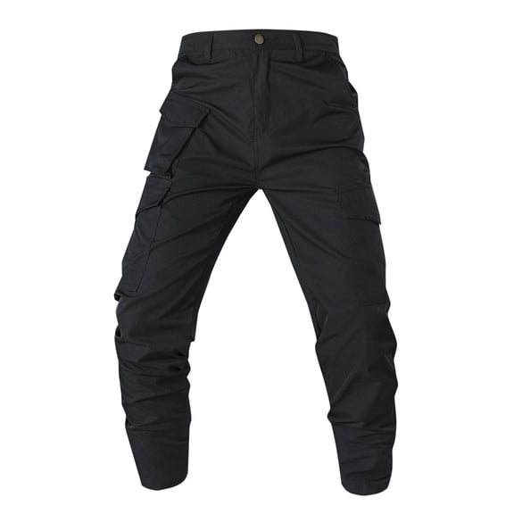 Wancir Men's Fashion Casual Solid Color Cargo Zipper Pockets Full Length Pants