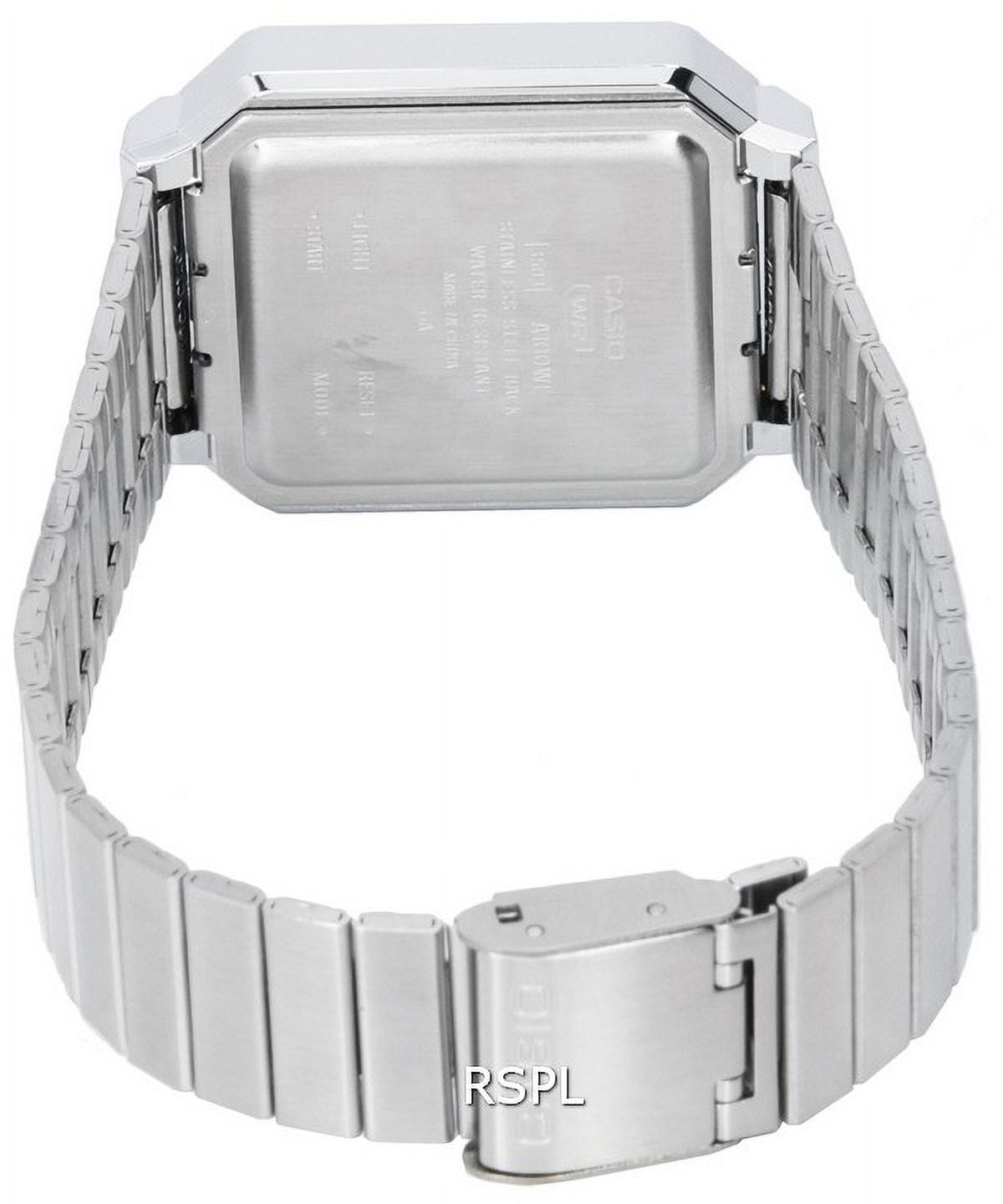Casio Vintage Digital Stainless Steel Quartz A100WE-7B A100WE-7B Unisex Watch