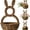 B, variant on WEIH Wicker Easter Bunny Basket - Handwoven Hanging Wall Pocket for Spring Decor,Bunny Basket Hanging WallHand Woven Wicker Easter Farmhouse Door Organizer for Flowers, Gifts & Seasonal Display
