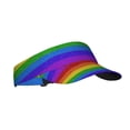 thumbnail image 2 of Xecao Colorful Glitter Rainbow for Adult Sun Cap offers versatile sun protection with adjustable Velcro for a secure fit., 2 of 8