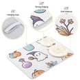 thumbnail image 3 of Yayeee Dish Drying Mat for Kitchen Counter 18"x24" Microfiber Absorbent Pad, White Halloween Ghost, 3 of 7