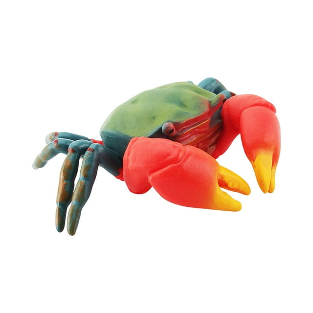 Figuras de cangrejo en miniatura, colección de adornos para tartas, animales en miniatura educativos. Estilo D