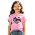 thumbnail image 4 of JCCXIN Child Toddler Boys Girls Tshirts Short Sleeve Tees 4Th Of July Us National Flag Graphic Patriotic Print Crew Neck Loose Fit Outdoor Summer Casual Daily Wear Funny Party Tops,Pink,1-2 Years, 4 of 4