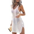 thumbnail image 4 of Sexy Women See Through Knit Hollow Out Anti UV Cover Up Swimwear Beach Dress, 4 of 4