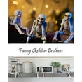 thumbnail image 5 of Halloween Decorations Indoor Skeleton Statues See Speak Hear No Evil Figurines for Mantel Table - Realistic Resin Skull Spooky Gothic Home Decor, 5 of 9