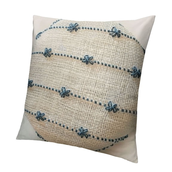 BANET  Decorative Throw Pillow Covers Boho  Throw Pillow Cases for Couch Modern Farmhouse Blue Pillows Cover Bedroom Living Room Outdoor 12x12in