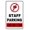 Warning Sign 3, variant on Staff Parking Only With Bidirectional Arrow Warning Sign - 8"x12", Security Metal Decor for Business, Office, Home, Street, Road, Staff Zones