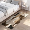 thumbnail image 3 of FairOnly Brown Abstract Low Pile Machine Washable 2'x6' Runner Rug Modern Color Block Non Slip Rugs for Beroom Kitchen Bathroom, 3 of 7