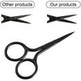 thumbnail image 6 of WSNIJFU 3 Pack Small Nose Scissors Facial Hair Scissors Mini Beauty Scissors Stainless Steel Trimming Pointed Scissor for Grooming Eyebrows, Nose, Mustache, Beard (Black), 6 of 14