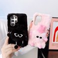 thumbnail image 3 of Allytech Faux Furry Case Cover for Samsung Galaxy S23, Girly Fuzzy Faux Fur Protective Anti-Scratch Cute Cover Case for Girls Women - Black, 3 of 5