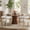 WalnutWhite4PCS, variant on Katboc 47" Round MDF Dining Table Set with White 4/6 Teddy Fleece Chairs for Kitchen & Dining Room