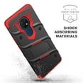 thumbnail image 4 of ZIZO BOLT Series for Nokia C5 Endi Case with Screen Protector Kickstand Holster Lanyard - Black & Red, 4 of 6