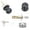 Black, variant on Multipurpose Contemporary Door Knobs Privacy Locks Square Rosettes Portable Accessory for Bedroom or Bath Daily Use