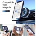 thumbnail image 2 of Magnetic iPhone 11 Case with Screen Protector, Built-in Metal Camera Kickstand,[Compatible with Magsafe] [Wireless Charging] Matte Protective Phone Cover 6.1" for Men, Women, Girls - Blue, 2 of 14
