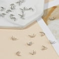 thumbnail image 4 of 1 Box 300pcs 304 Stainless Steel Calotte Ends Bead Tips Open Clamshell Knot Covers Fold-Over Bead Tips 1mm Small Hole End Caps for Knots & Crimp Findings Crafts 5x3x2mm, 4 of 9