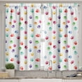 thumbnail image 2 of Ambesonne Colorful Valance & Curtain, Animal Footprints, 55"x45", Multicolor, 2 of 6